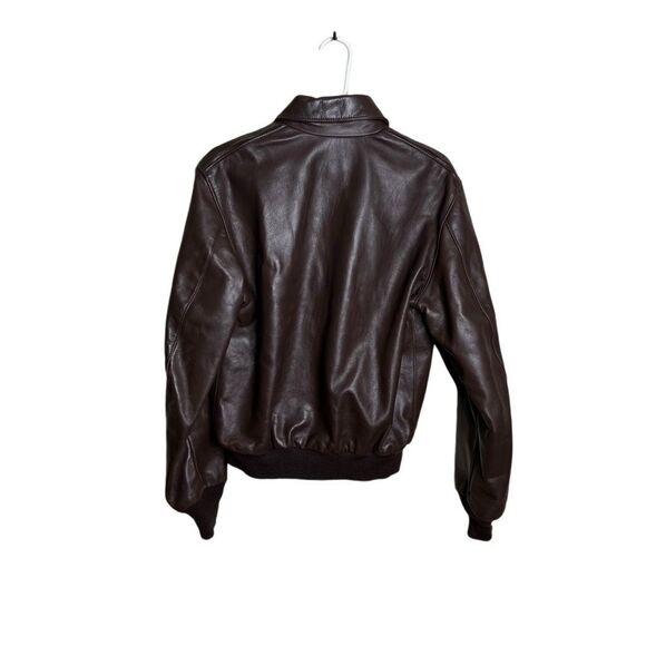 Vintage Sporty’s Pilot Shop A-2 Bomber Jacket Big YKK Zipper Horsehide Made In U - Picture 5 of 10